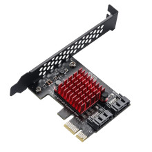 PCIe to 2 Ports 3 III 3.0 6 Gbps SSD Adapter PCI-E PCI Express X1 Controller Board Expansion Card Support X4 X6