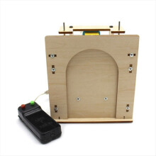 Wooden Lift Door Self-Made House Garage Model Electric Kit DIY Technology Toy