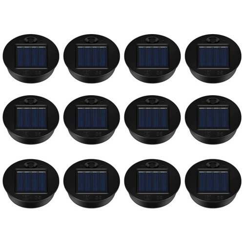 12 Pack Replacement Solar Light Parts Tops Waterproof LED Panel Lantern Lid Outdoor 2