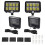 2Pc 2000 Lumen 160 LEDs Solar Wall Lights IP65 Waterproof Wired Motion Sensor Security Flood Light 360 Degree Adjustable 4