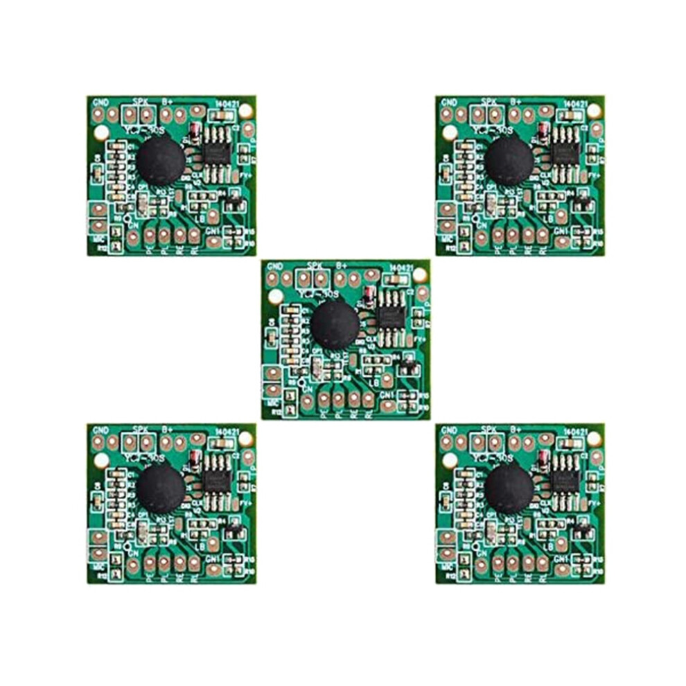 5Pcs 30S Seconds Voice Playback Board Electronic Greeting Card Recorder Sound Module Chip Music Talking Recordable 4853013971067