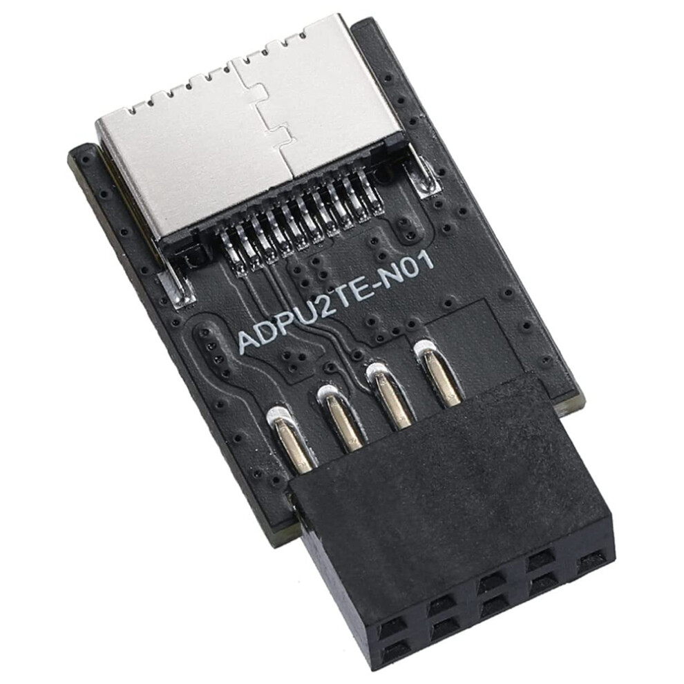 Saudism Usb 2.0 Front Panel Header 9Pin To Type-E Internal Adapter Motherboard Plug