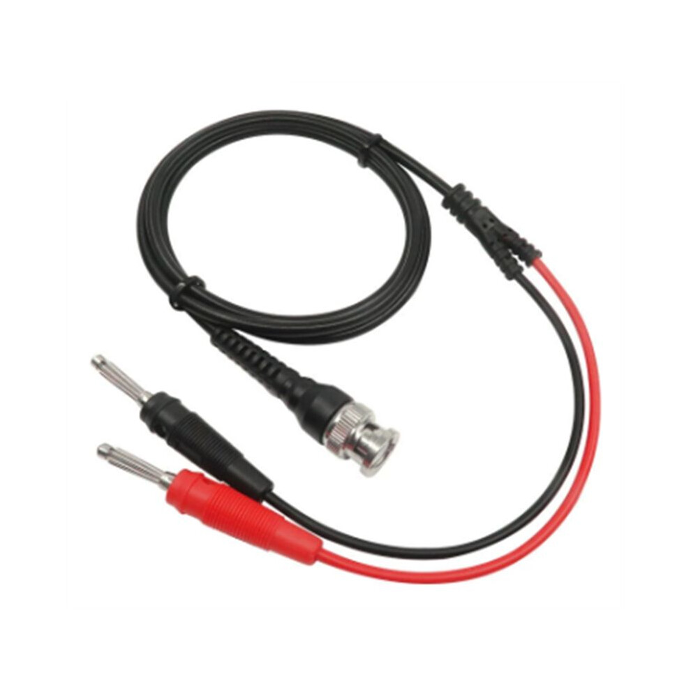 P1009 Bnc To Dual 4Mm Stackable Banana Plug Test Lead Probe Cable For Oscilloscope Signal Generator 120Cm 4853013976826