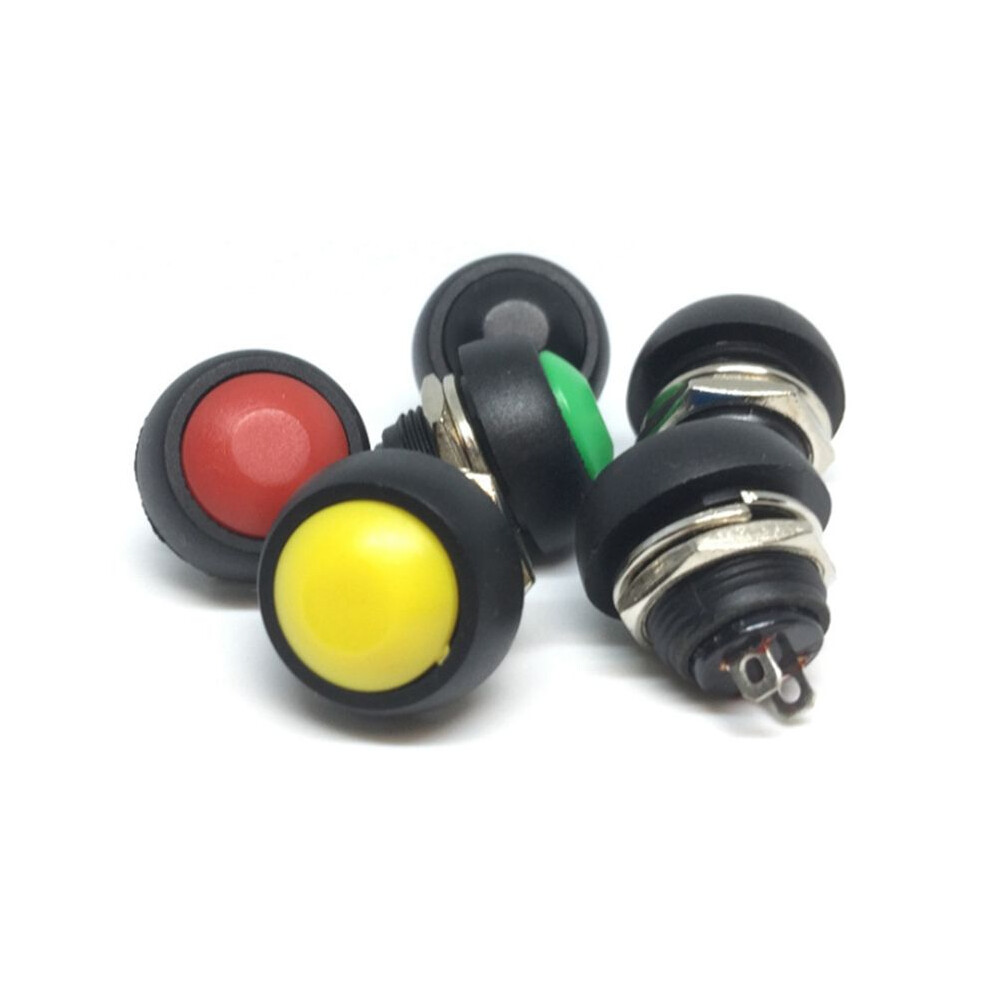 10Pcs 2Pin Mini Switch 12Mm 1A Waterproof Pbs-33B 12V Momentary Push Button Reset Non-Locking 4853013978592