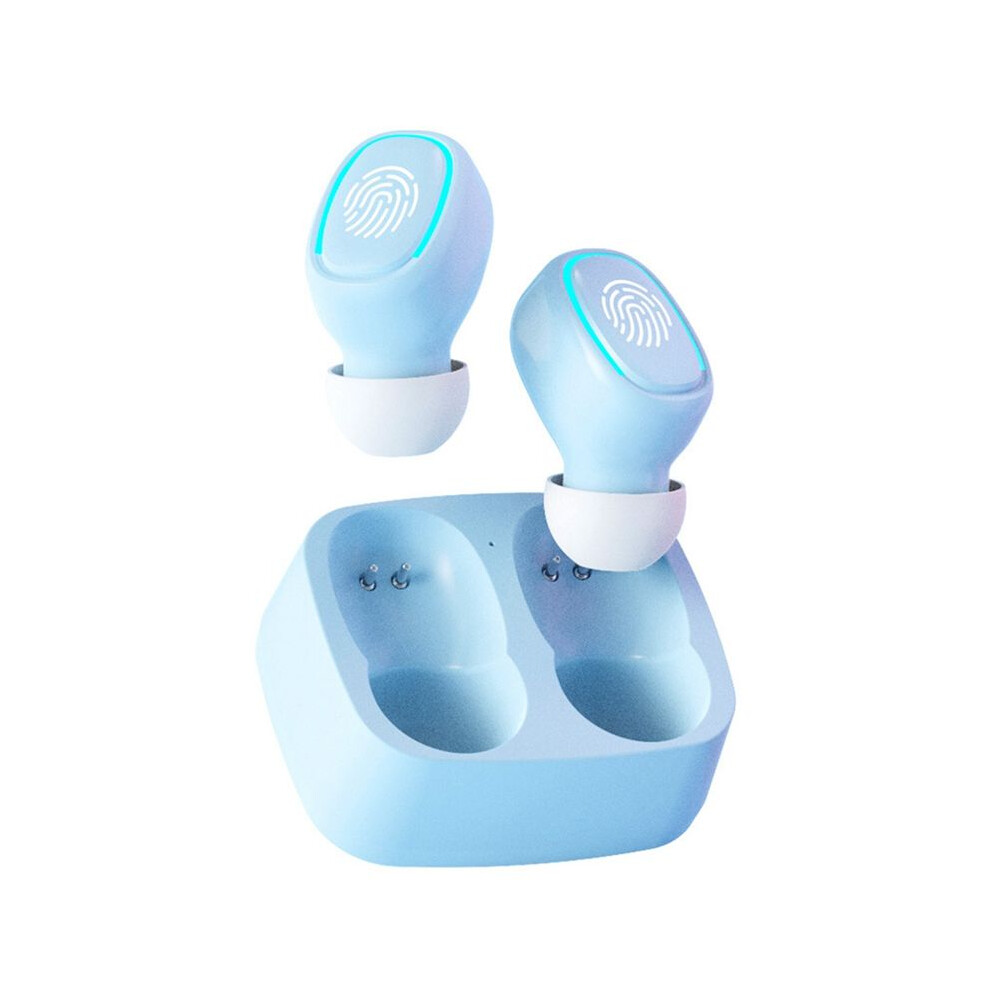 Mini Wireless Bluetooth Headset Touch Light Earplugs Anti-Sweat HD Sound Quality Stereo Universal Headset,White-image-OPC-PMGPJKT-NEW