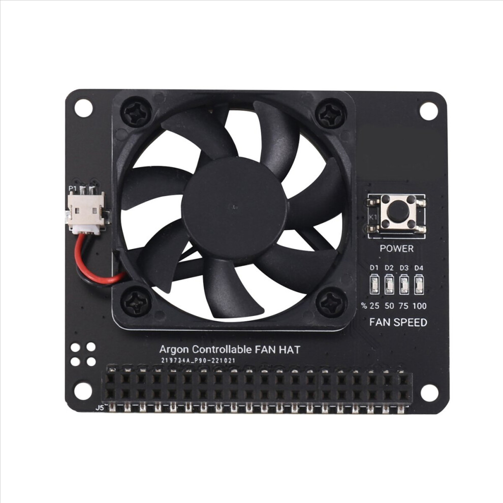 Argon Fan Hat For 4B 3B+ 3B Pwm Software Control Fan Function Power Button Fit Neo Case Pi 4 4853013993007