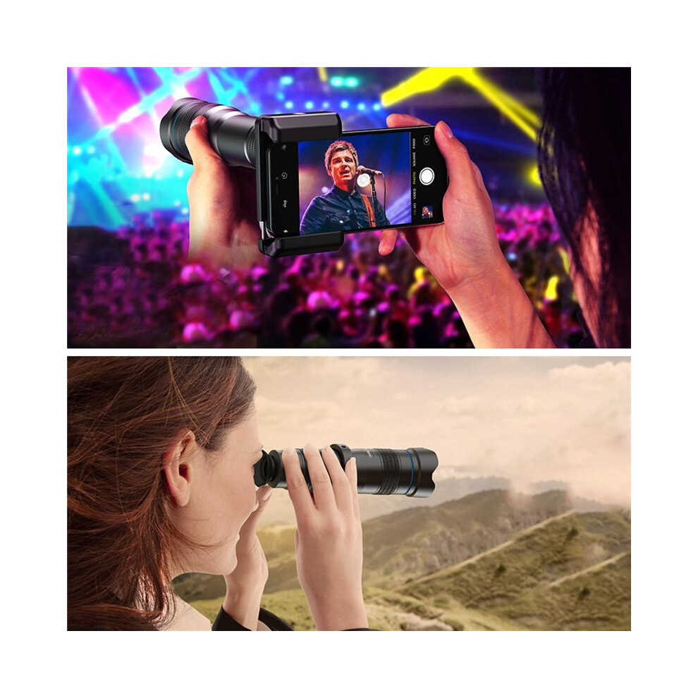 External Telephoto Phone Camera Lens, 36X Optical Magnification Mobilephone Lens With Tripod And Clip 4853013992284