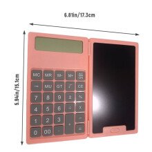 School Season Scientific Calculator Folding Tablet Business Office Portable LCD Tablet,Pink