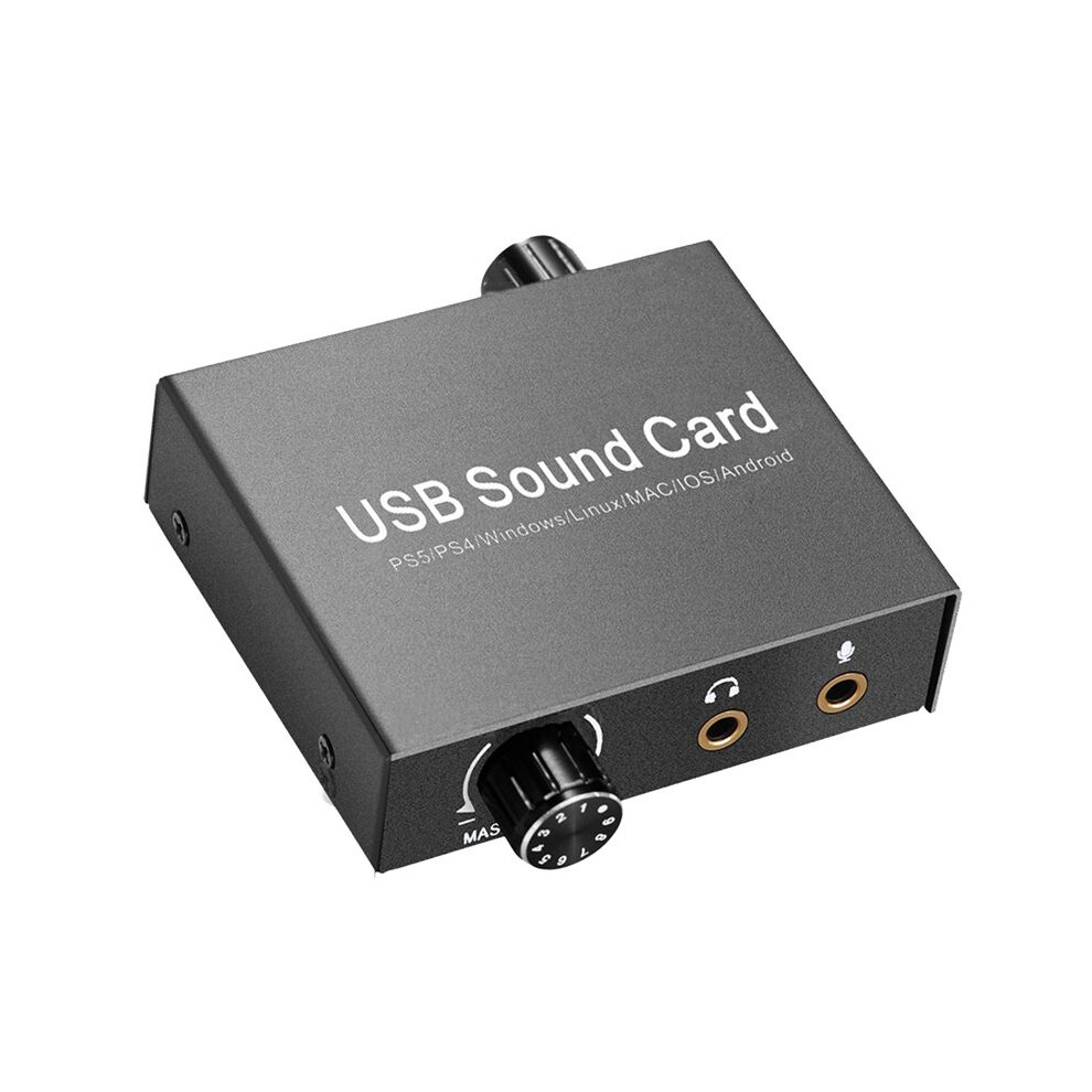 Usb-C Sound Card Audio External 3.5Mm Microphone Adapter Soundcard For Pc Laptop Headset Usb 4853013994240