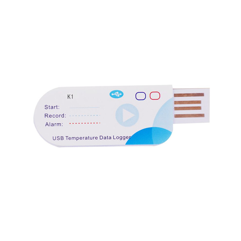 Saudism Usb Temperature Data Logger 14400 Points Report 60 Days Ip65 Disposable Recorder
