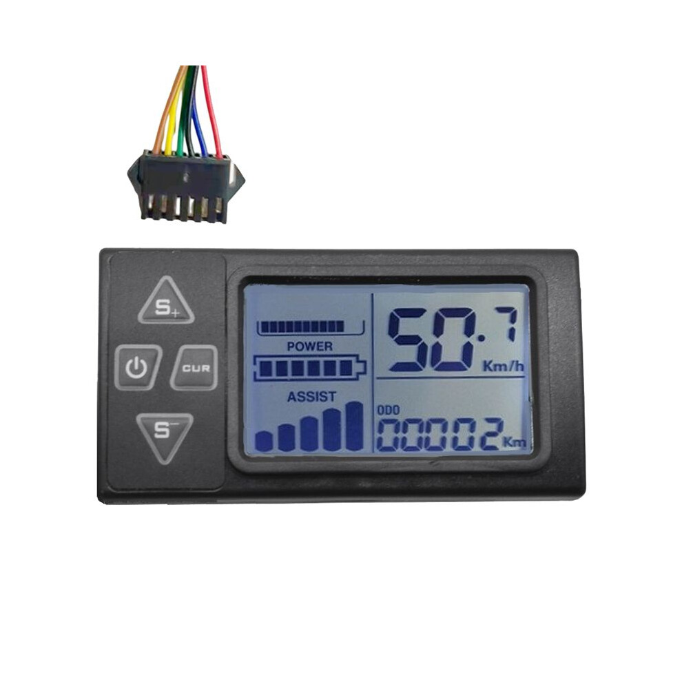 24V-60V S861 Lcd Ebike Display Dashboard For Electric Bike Bldc Controller Control Panel(Sm Plug 6Pin) 4853013999122