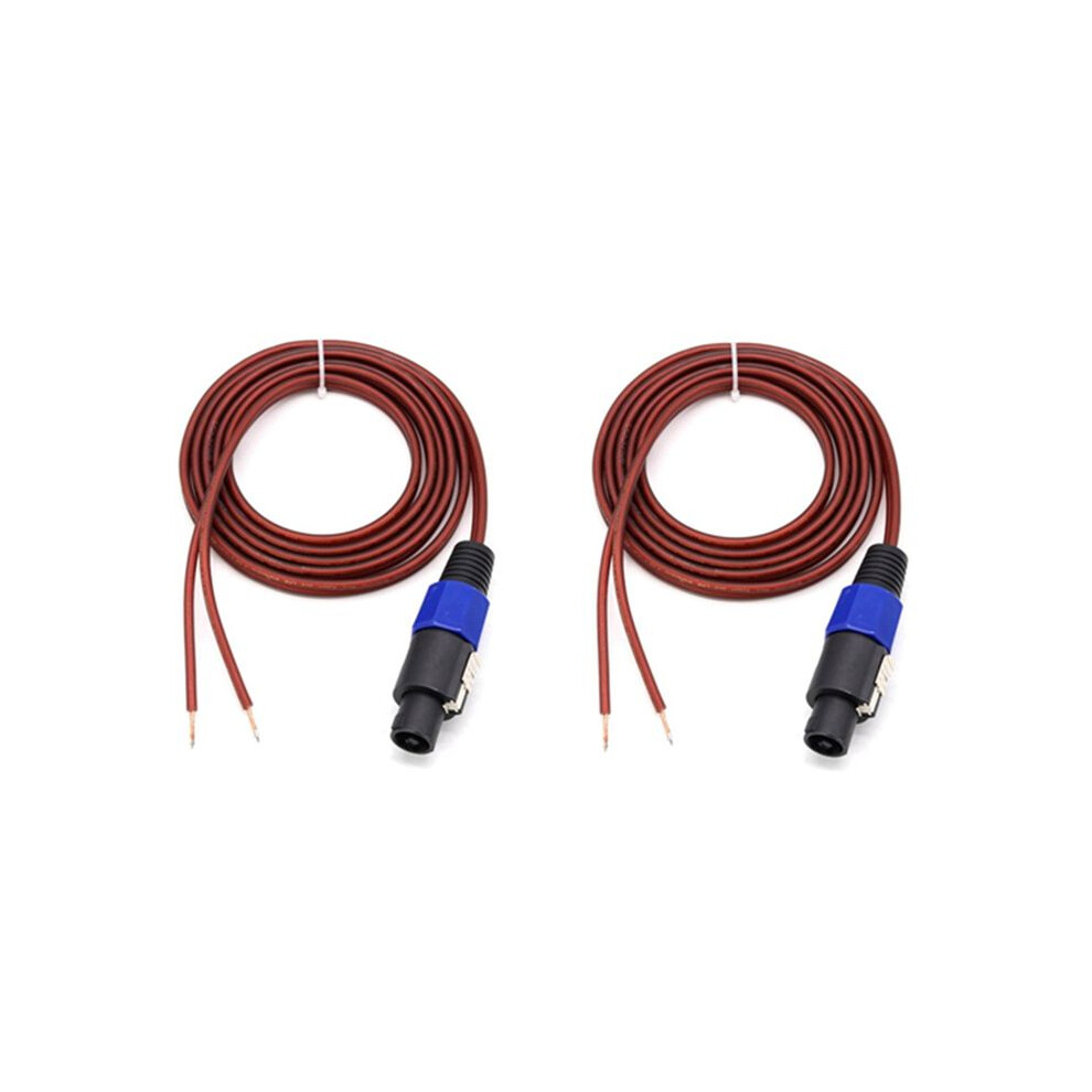2Pcs Speakon Speaker Cable Bare Wire Open End Cable, To Audio Cord Amplifier Connection 4853013997395