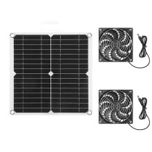 Solar Panel Powered Fan 11 Inch Ventilator Exhaust for Pet Poultry House Greenhouse RV Roof with 2