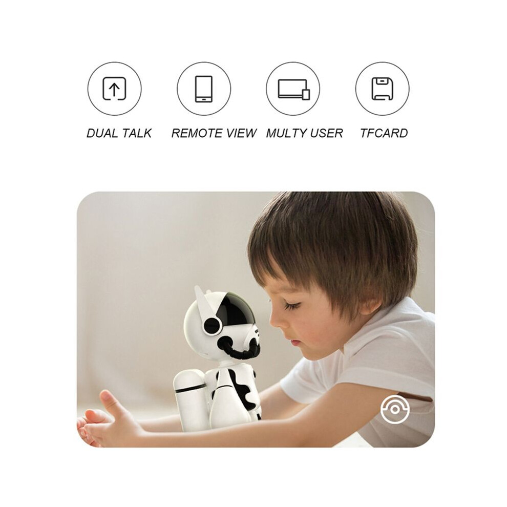1080P Astronaut Robot Webcam Ip Wifi Wireless Baby Security Camera With Night Vision Noise Reduction(White) 4853013905604