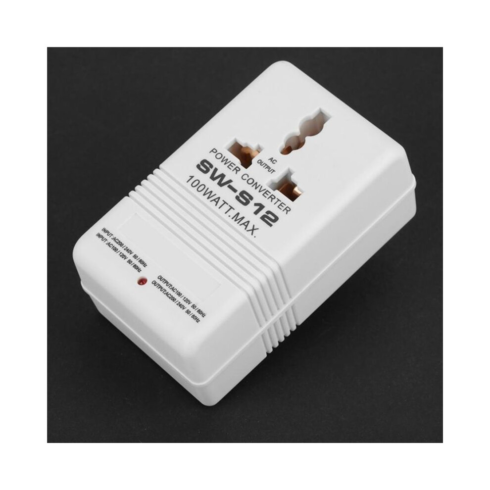 Sw-S12 100W 110V/120V To 220V/240V Step-Up Down Voltage Transformer Converter Travel Dual Channel Power 4853013916846