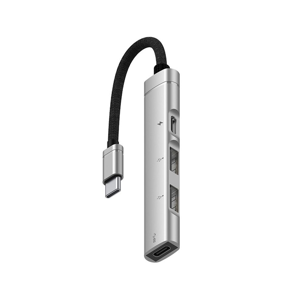 For Android Mobile Phone Computer Tablet Portable Pd Charging Hub Type-C Usb C Expansion Dock, Silver 4853013915856