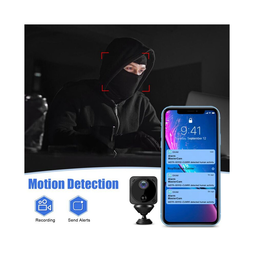 4K Mini Wifi Nanny Camera Long Standby Built-In Battery Motion Detection Alarm Surveillance Camera(B) 4853013912824