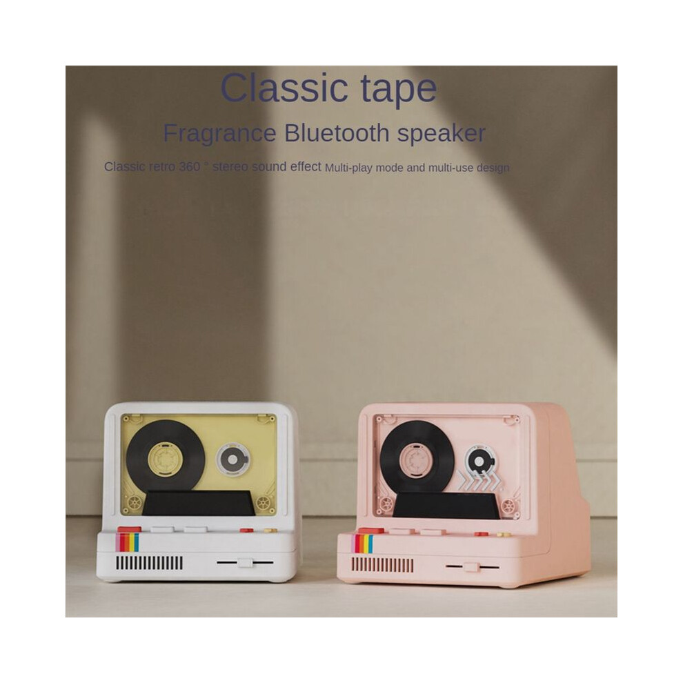 Classic Tape Bluetooth Speaker Retro Convenient Portable Aromatherapy Night Light Multi-Function Mini Audio,Pink-image-OPC-PMGPPS9-NEW