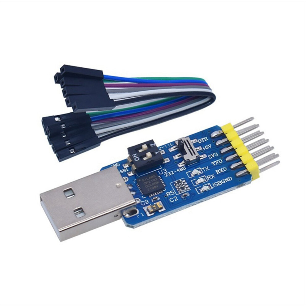 6-In-1 Multifunctional Usb To Uart Serial Port Module Ttl 485 232 Free Conversion Cp2102 Saudism