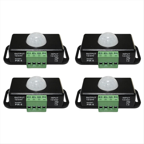 LED Motion Sensor 12V/24V DC, Body Infrared PIR Switch Automatic Wireless Light Bulbs Dimmer