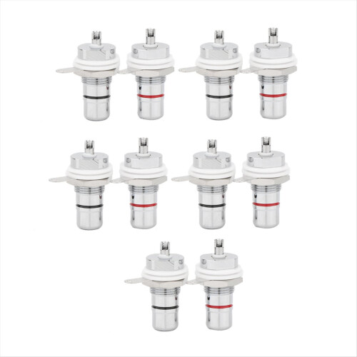 10Pcs Plated Socket Female Panel Mount Plug Audio Terminal Chassis 1