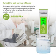 5-in-1 TDS/EC/Salinity/S.G./Temperature Salt Meter Digital Sea Water Quality Tester for Swimming Pools