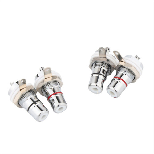 10Pcs Plated Socket Female Panel Mount Plug Audio Terminal Chassis 2