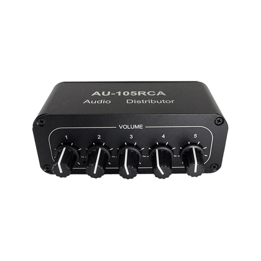 5Ch Audio Distributor Stereo Mixer 1 Input 5 Output Splitter For Power Amplifier Active 4853808617422