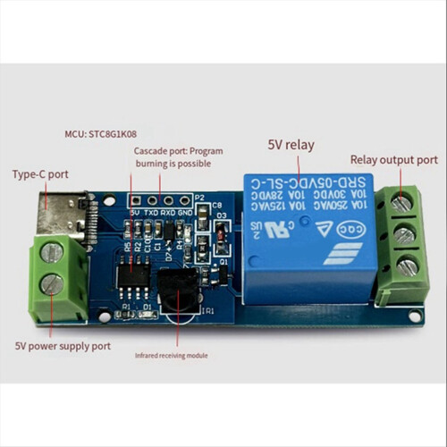 Infrared Remote Control Single Relay Module Self-Locking Tapping Multi-Functional Convenient Portable Utility 2