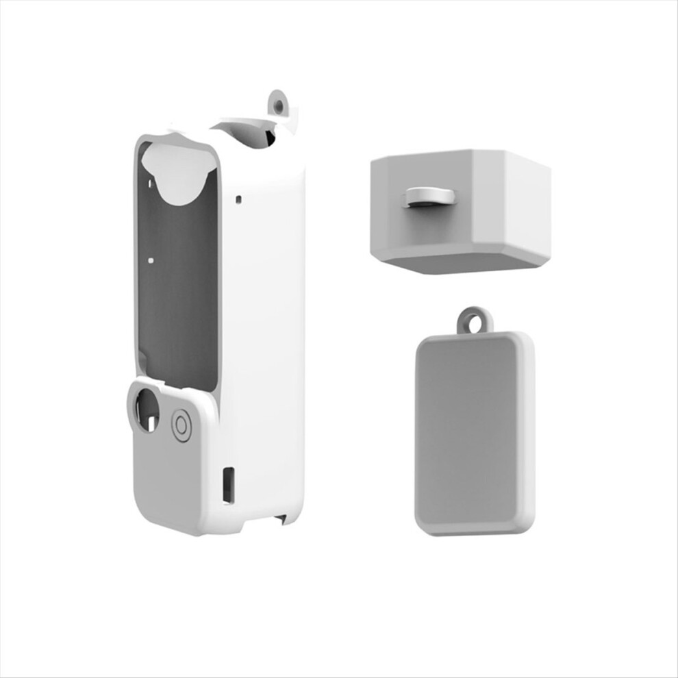 For Pocket3 Camera Silicone Case Multifunctional Convenient Lens Body Protective Cover, White 4853808619624