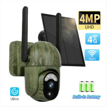 4MP 4G Solar Security Camera Wireless Outdoor WiFi Human/Animal Detection 2-Way Talk IP66 Waterproof Wildlife Camera(A)