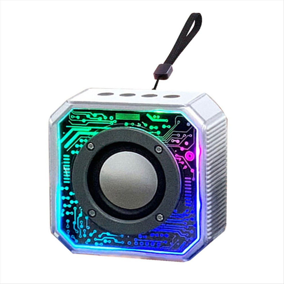 Transparent Mecha Bluetooth Speaker Rgb Pickup Outdoor Portable Home Lantern Small Mini White 4853808623782