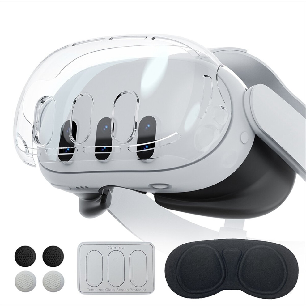 For 3 Headset Q Host Crystal Case Lens Cover Tempered Film Rocker Cap Strong Protection Vr Accessories 4853808622464