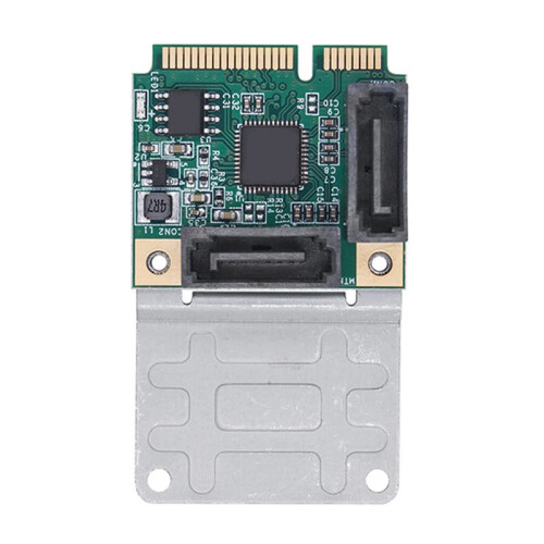 Mini PCI-E 2 Port III 6G PCI Express Controller Card SATA3.0 SSD Adapter 2