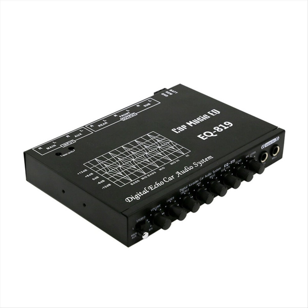 Eq-819 Car Equalizer Multifunctional Audio Eq Tuning Crossover Amplifier Parametric 4853808629753