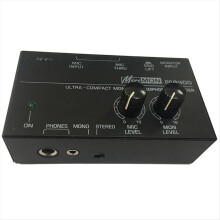 New MA400 Headphone Preamplifier Microphone Audio 6.35mm & 3.5mm Outputs Mixer EU Plug