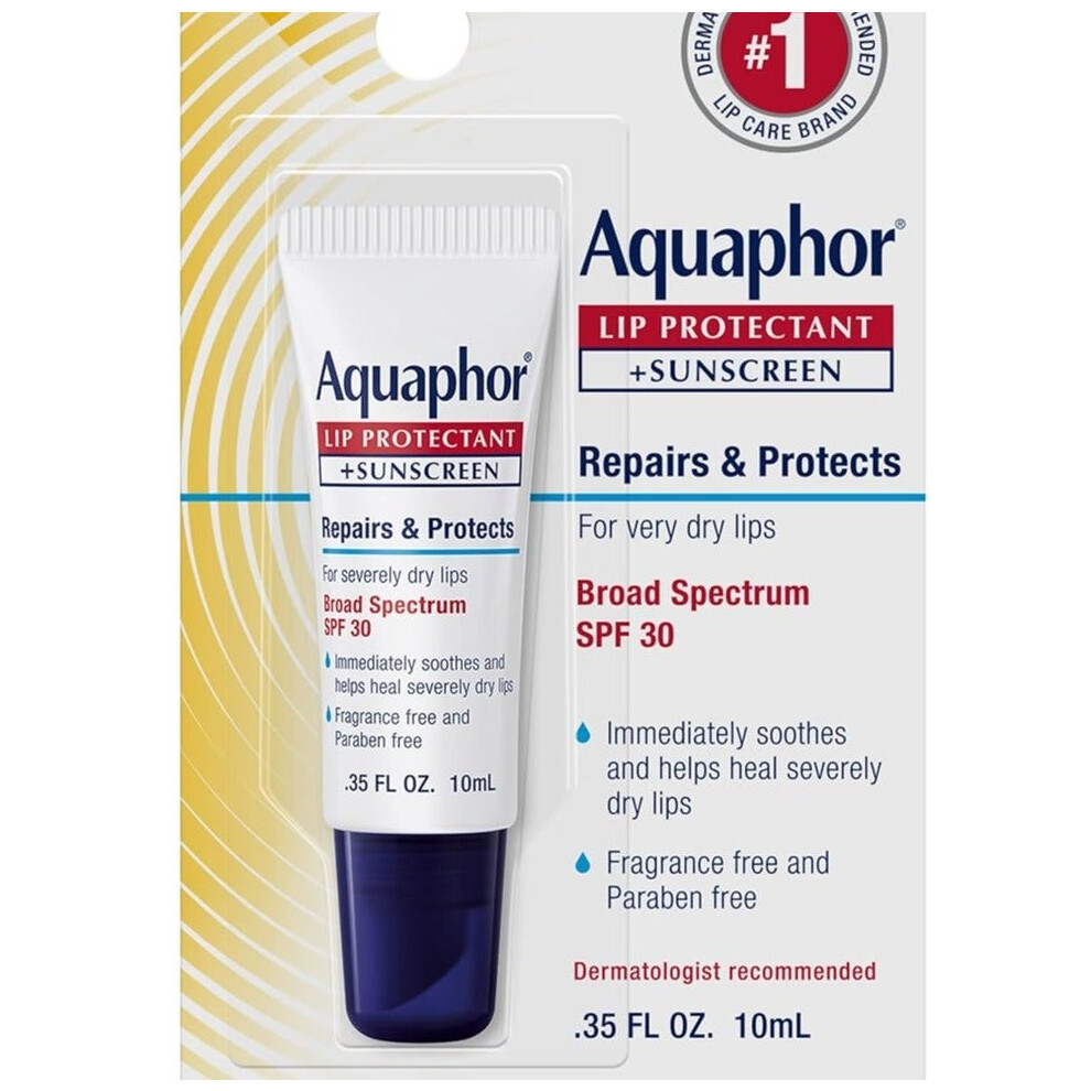 Aquaphor, Lip Protectant + Sunscreen, SPF 30, 0.35 fl oz (10 ml)