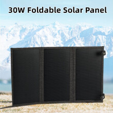 30W Portable Foldable Solar Panel Charger for Outdoor Camping Battery Waterproof Kit