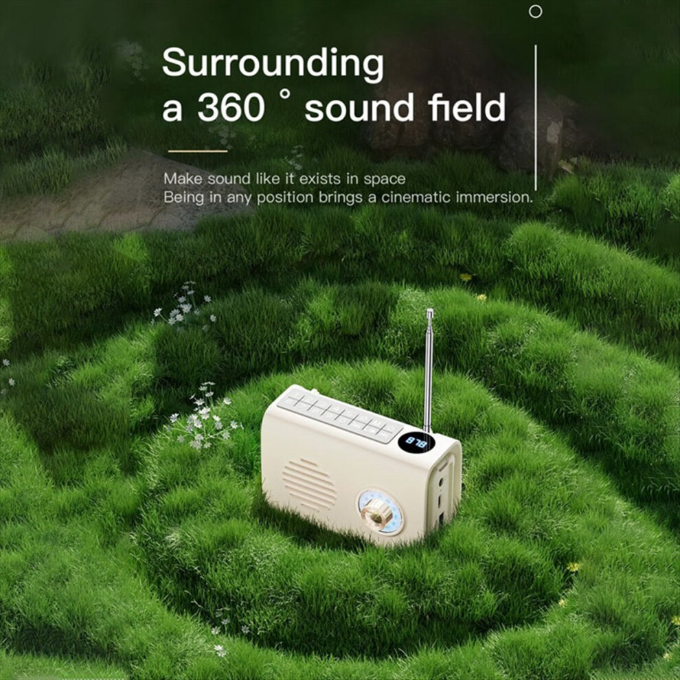 Photos - Radio / Clock Mini Portable FM Radio Outdoor Solar Bluetooth Speaker with Colorful Light Support Handsfree Call -A