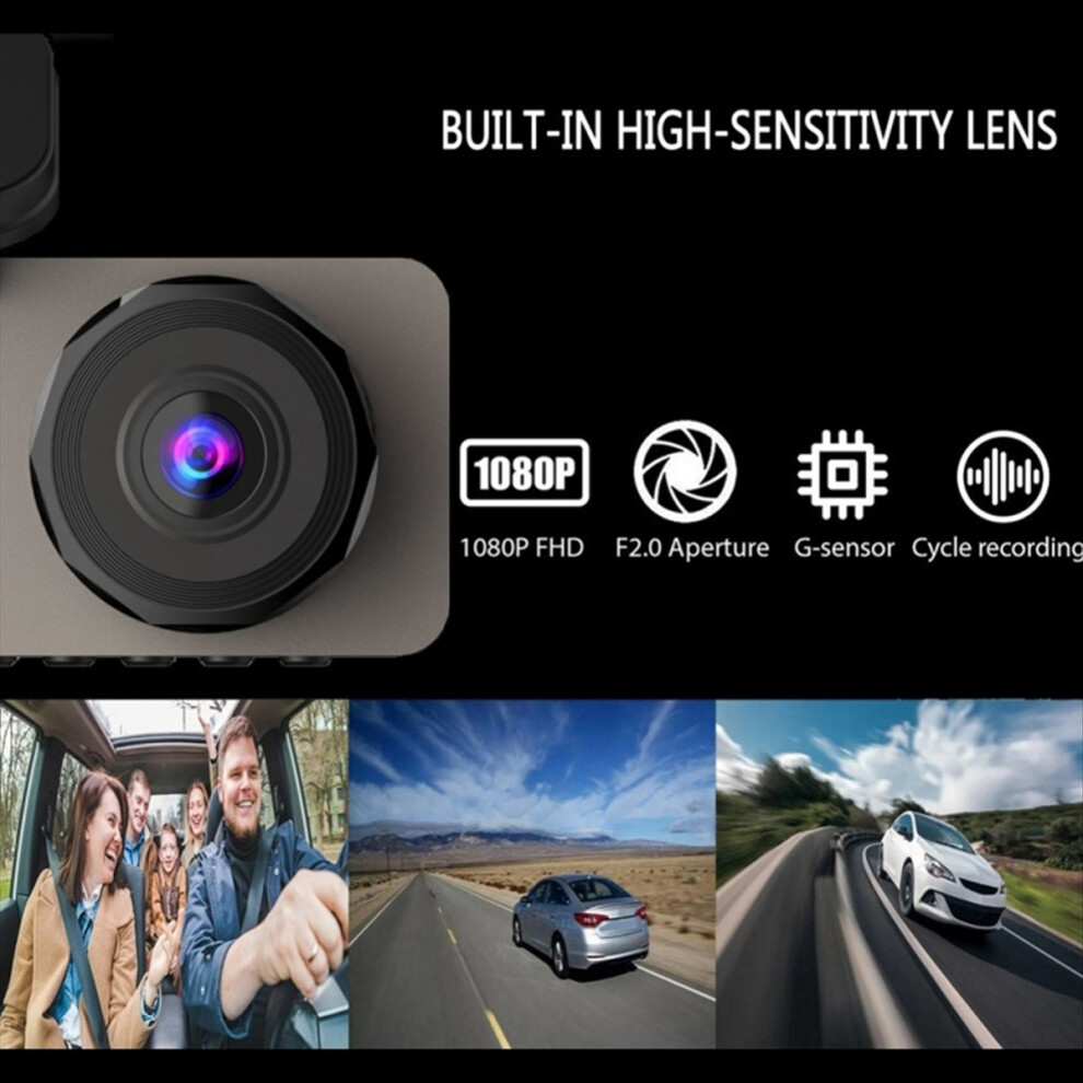 3 Channel Dash Camera for Car, 1080P HD Car Front Rear, Night Vision, 170Wide Angle, Loop Recording-image-OPC-PMGPVSR-NEW