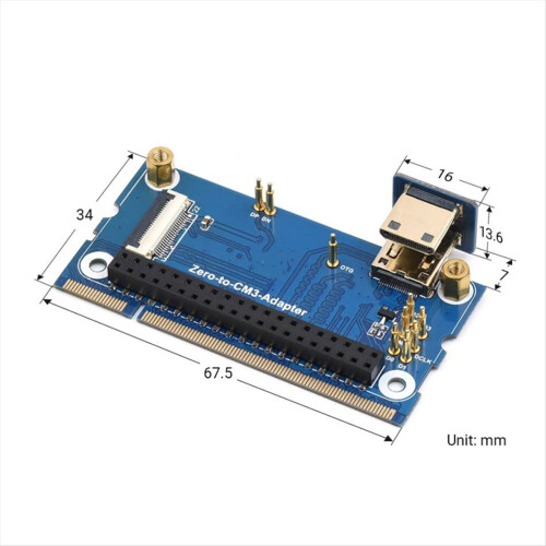 For Zero 2 W to Compute Module 3 Adapter for RPi 2W CM3 CM3+ Expansion Board 2