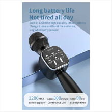 Wireless Bluetooth Microphone Handheld Professional Speaker Music Player Gaming Mic for DS813 Home KTV