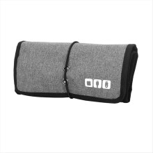 Electronic Organizer Cord Pouch, Travel Cable Charger Bag Carrying Case for Power Bank USB Cables-Gray