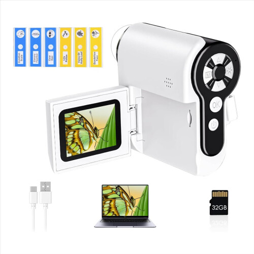 Handheld Digital Microscope for Kids Mini Portable Pocket DV Miniature with 32G Memory Card 2