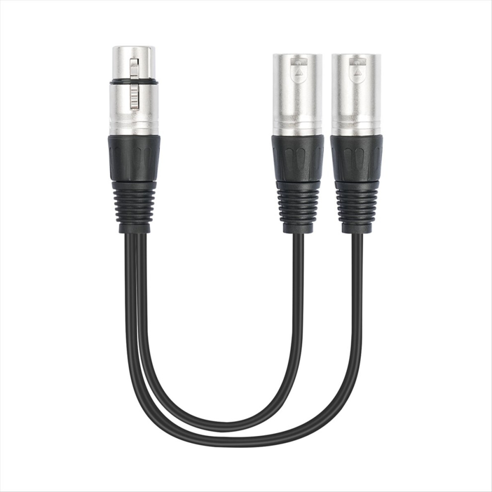 30Cm 3 Pin Xlr Female To Double Male Y Splitter Cable,Microphone Cord Audio Adaptor 4853808656667