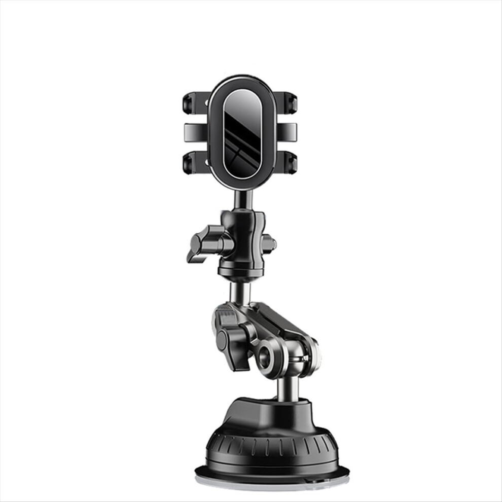 Car Mobile Phone Bracket Selfie Fixed Universal Outdoor Travel Self-Driving Sucker For Window Windshield Black Saudism