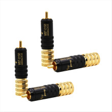 4PCS WBT-0150 Plug Jack Adapter Hifi Connector Audio Terminal Gold Plated Copper with Screw Locking