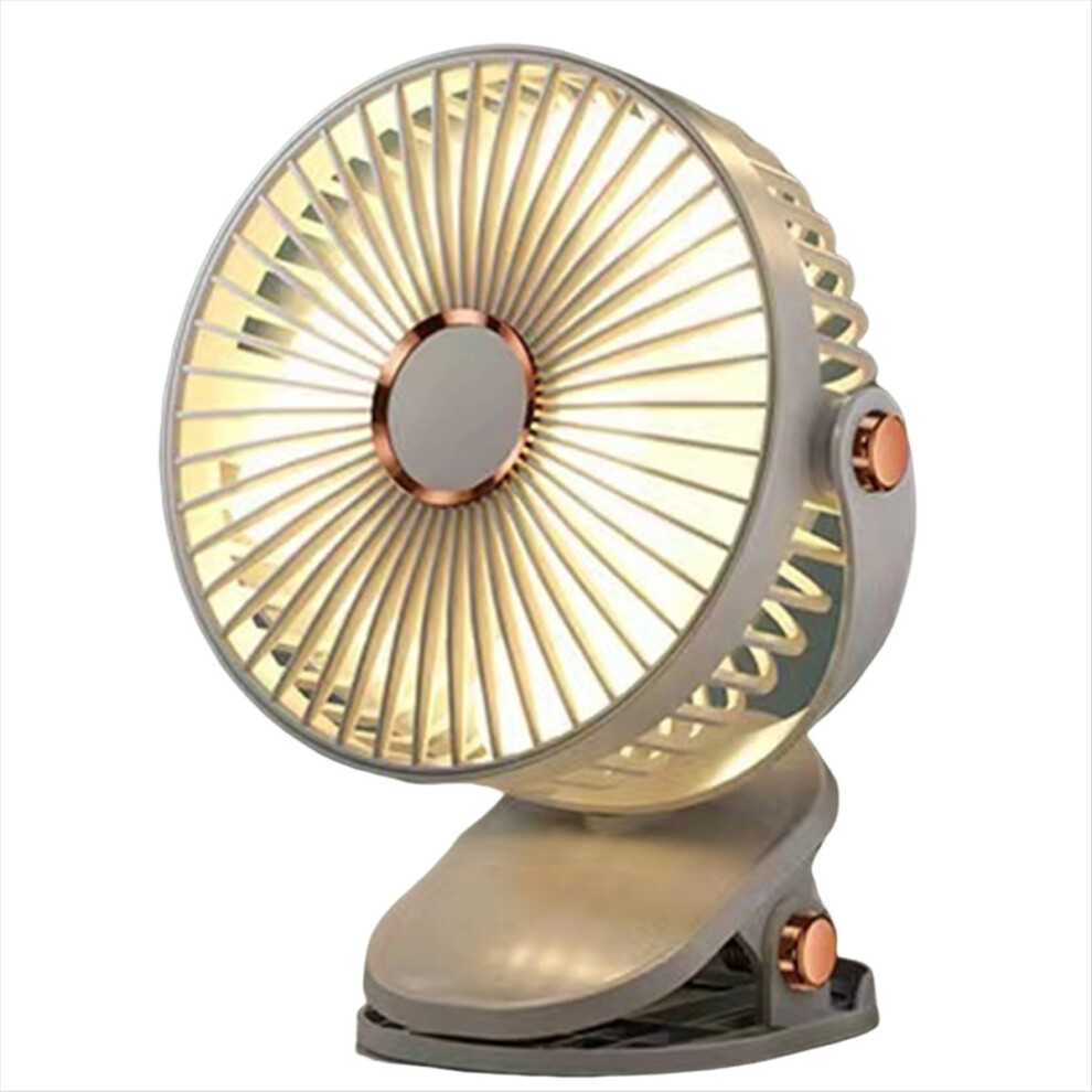 Usb Charging Clip Fan Portable 5 Speed Quiet Mini Personal Desk 1200Mah 720 Rotation 4853808660268