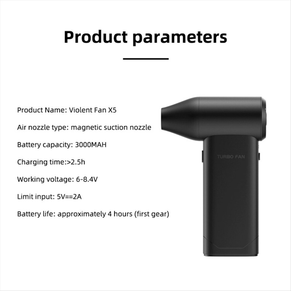 X5 Jet Blower 130000 RPM Electric Fan Super Violent Turbofan Tool for Household Outdoor Cleaning-image-OPC-PMGPYGB-NEW