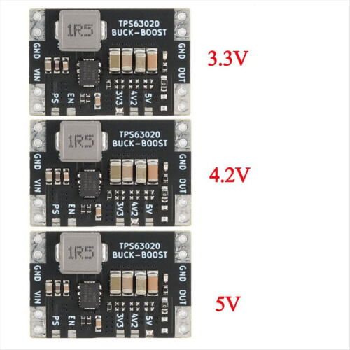 XL63020 TPS63020 Lithium Battery USB Automatic Boost Buck Step Up Down Module Microcontroller Power Low Ripple 3.3V 2